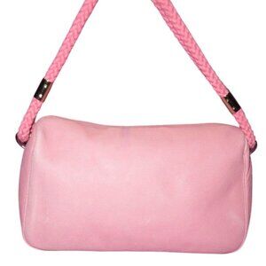 Kate Spade Vintage Pink Leather Braided Handles Shoulder Bag